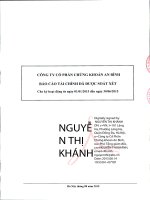 Báo cáo tài chính quý 2 năm 2015 (đã soát xét) - Công ty cổ phần Chứng khoán An Bình