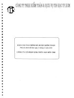 Báo cáo tài chính năm 2010 (đã kiểm toán) - Công ty Cổ phần Xuất nhập khẩu Thủy sản Bến Tre