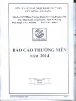 Báo cáo thường niên năm 2014 - Công ty cổ phần Xuất nhập khẩu Thủy sản Cửu Long An Giang