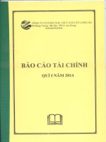 Báo cáo tài chính quý 1 năm 2014 - Công ty cổ phần Xuất nhập khẩu Thủy sản Cửu Long An Giang