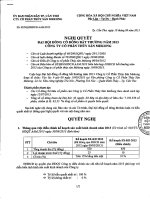 Nghị quyết Đại hội cổ đông bất thường - Công ty Cổ phần Thủy sản Mekong