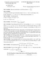 Đề thi thử THPT Quốc gia môn Toán năm 2016 trường THPT Trực Ninh, Nam Định (Lần 1)