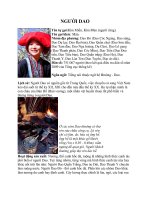 giới thiêu về NGƯỜI DAO