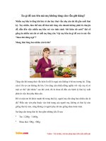 Thực đơn ăn uống để con bụ mà mẹ vẫn thon gọn