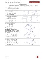 PHƯƠNG PHÁP GIẢI BT THỂ TÍCH KHỐI đa DIỆN 