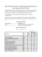 Bảng cân đối kế toán năm của doanh nghiệp hoạt động liên tục theo Thông tư 2002014TTBTC