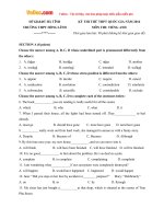 Bộ đề thi thử THPT Quốc gia năm 2016 môn Tiếng Anh - Số 19