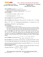 Đề thi thử THPT Quốc gia năm 2016 môn Toán trường THPT Đoàn Thượng, Hải Dương (Lần 3)