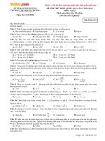 Đề thi thử THPT Quốc gia năm 2016 môn Vật lý trường THPT Đoàn Thượng, Hải Dương (Lần 3)