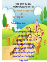 Bài giảng điện tử mầm non lớp Chồi đề tài Trường mầm non của bé