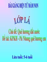 Bài giảng điện tử mầm non lớp Lá đề tài KPKH  Pú Nhung quê hương em
