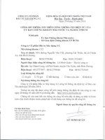 Báo cáo tài chính quý 3 năm 2014 - Công ty Cổ phần Đầu tư Xây dựng 3-2