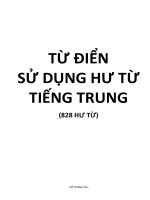 TỪ ĐIỂN SỬ DỤNG HƯ TỪ TIẾNG TRUNG