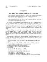 Nghị quyết Đại hội cổ đông thường niên năm 2010 - Công ty Cổ phần Cơ khí và Xây dựng Bình Triệu