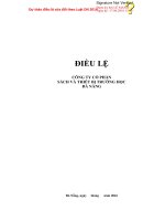 Bản điều lệ - Công ty Cổ phần Sách và Thiết bị trường học Đà Nẵng