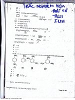 Đề thi hóa hữ cơ p1  IUH đại học công nghiệp TP HCM