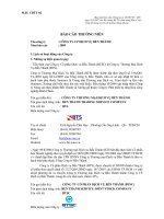 Báo cáo thường niên năm 2009 - Công ty Cổ phần Dịch vụ Bến Thành