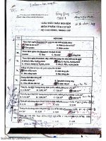 Đề thi hóa phân tích cơ sở  p1 IUH đại học công nghiệp TP HCM