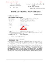 Báo cáo thường niên năm 2012 - Công ty cổ phần Khoáng sản Á Châu