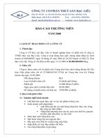 Báo cáo thường niên năm 2008 - Công ty Cổ phần Thủy sản Bạc Liêu