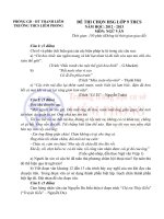 De thi va  HSG  dap an thi ngu van 9