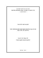 TIẾN TRÌNH ĐI ĐẾN HIỆP ĐỊNH THƯƠNG MẠI TỰ DO VIỆT NAM - EU (EVFTA)