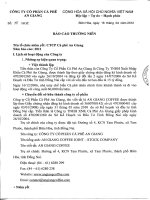 Báo cáo thường niên năm 2011 - Công ty Cổ phần Cà phê An Giang