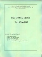 Báo cáo tài chính quý 4 năm 2013 - Công ty Cổ phần Chứng khoán ALPHA