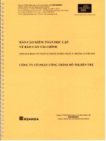 Báo cáo tài chính năm 2015 (đã kiểm toán) - CTCP Công trình Đô thị Bến Tre