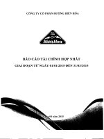Báo cáo tài chính hợp nhất quý 3 năm 2014 - Công ty Cổ phần Đường Biên Hoà