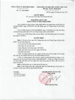 Nghị quyết Hội đồng Quản trị - Tổng Công ty Cổ phần Bảo hiểm Ngân hàng Đầu tư và phát triển Việt Nam