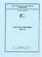 Báo cáo tài chính quý 3 năm 2015 - Công ty cổ phần Đầu tư và Phát triển Đô thị Dầu khí Cửu Long