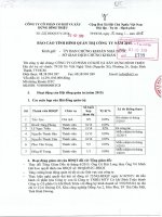 Báo cáo tình hình quản trị công ty - Công ty Cổ phần Cơ khí và Xây dựng Bình Triệu