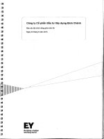 Báo cáo tài chính công ty mẹ quý 2 năm 2015 (đã soát xét) - Công ty Cổ phần Đầu tư Xây dựng Bình Chánh