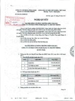 Nghị quyết Đại hội cổ đông thường niên năm 2011 - Công ty Cổ phần Công nghệ Mạng và Truyền thông