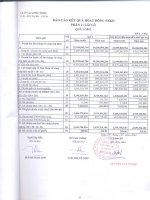 Báo cáo KQKD quý 1 năm 2012 - Công ty Cổ phần Cao su Bến Thành