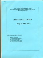 Báo cáo tài chính quý 2 năm 2015 - Công ty Cổ phần Chứng khoán ALPHA