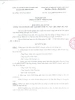 Nghị quyết Hội đồng Quản trị - Công ty Cổ phần Chế tạo Biến thế và Vật liệu điện Hà Nội
