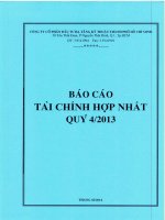 Báo cáo tài chính hợp nhất quý 4 năm 2013 - Công ty cổ phần Đầu tư Hạ tầng Kỹ thuật T.P Hồ Chí Minh