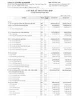 Báo cáo tài chính công ty mẹ quý 2 năm 2012 - Công ty Cổ phần Đầu tư Alphanam