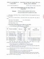 Báo cáo tình hình quản trị công ty - Công ty Cổ phần Chế biến và Xuất nhập khẩu Thủy sản CADOVIMEX