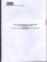 Báo cáo tài chính 9 tháng đầu năm 2010 - Công ty cổ phần Đầu tư và Phát triển Đô thị Dầu khí Cửu Long