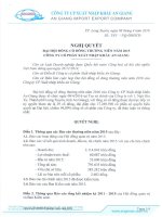 Nghị quyết Đại hội cổ đông thường niên - Công ty cổ phần Xuất nhập khẩu An Giang