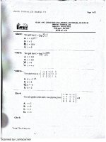 Đề thi toán a1 CD IUH đại học công nghiệp TP HCM