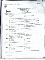 Đề thi hóa sinh TP p3 IUH đại học công nghiệp TP HCM