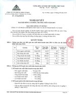 Nghị quyết Đại hội cổ đông thường niên - Công ty Cổ phần Chế biến và Xuất nhập khẩu Thuỷ sản Cà Mau