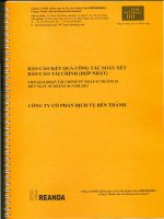 Báo cáo tài chính hợp nhất quý 2 năm 2011 (đã soát xét) - Công ty Cổ phần Dịch vụ Bến Thành