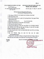 Báo cáo tài chính quý 1 năm 2015 - Công ty Cổ phần Thuốc sát trùng Cần Thơ