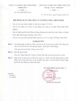 Nghị quyết Hội đồng Quản trị - Công ty Cổ phần Nhựa Bình Minh