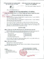 Nghị quyết Đại hội cổ đông bất thường ngày 22-11-2011 - Công ty cổ phần Đầu tư và Phát triển Đô thị Dầu khí Cửu Long